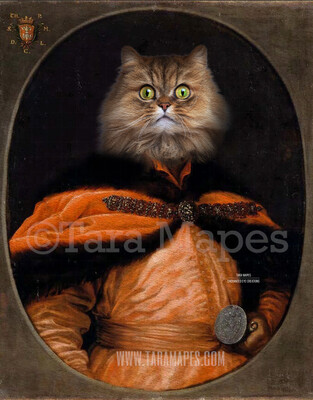 Pet Portrait PSD Template - Pet Painting Portrait Body 49 - Layered PSD Digital Background Backdrop
