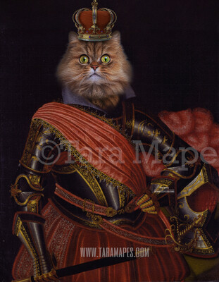 Royal Pet Portrait KING Body PSD Template- Pet Painting Portrait Body 16-- Layered PSD  Digital Background Backdrop