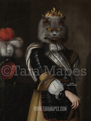 Royal Pet Portrait KING Body  Layered PSD Template- Pet Painting Portrait Body 20-- Layered PSD  Digital Background Backdrop