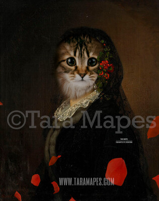 Pet Portrait Female Body PSD Template- Pet Painting Portrait Body 36 - Layered PSD  Digital Background Backdrop