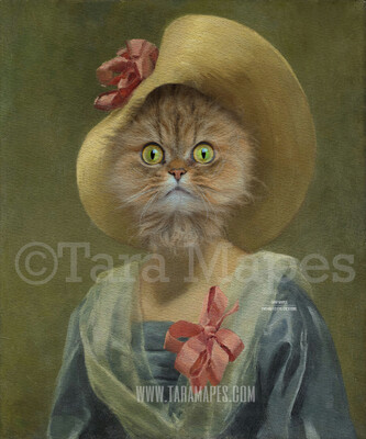 Pet Portrait Female Body PSD Template- Pet Painting Portrait Body 37 - Layered PSD  Digital Background Backdrop