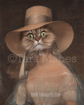 Pet Portrait Female Body PSD Template- Pet Painting Portrait Body 38 - Layered PSD  Digital Background Backdrop