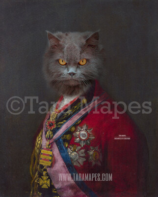 Pet Portrait PSD Template - Pet Painting Portrait Body 85 - Layered PSD  Digital Background Backdrop