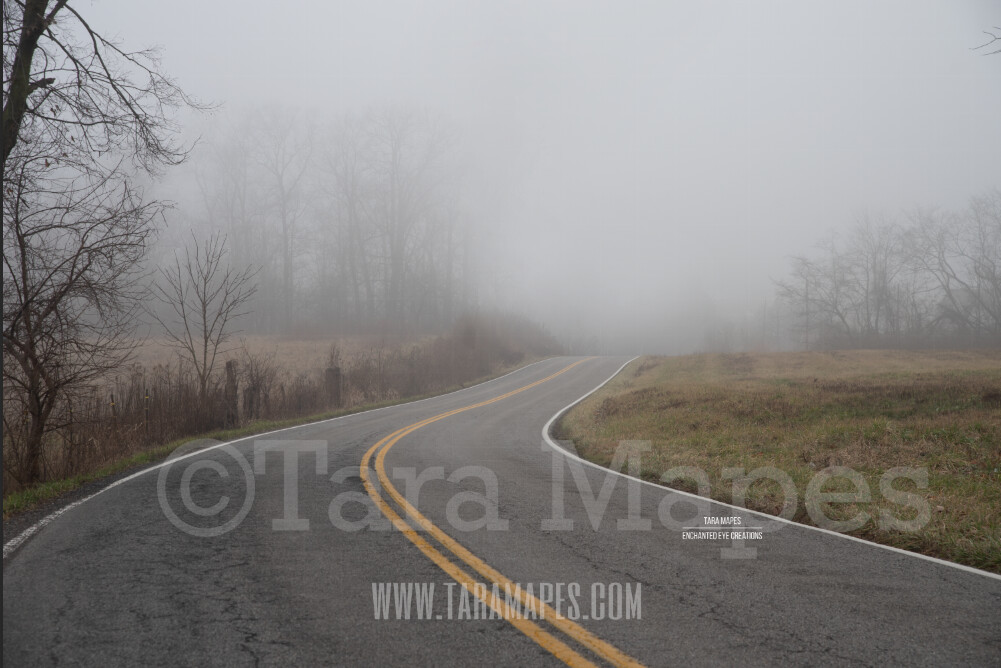 Foggy Road 1 $1 Digital Background Backdrop