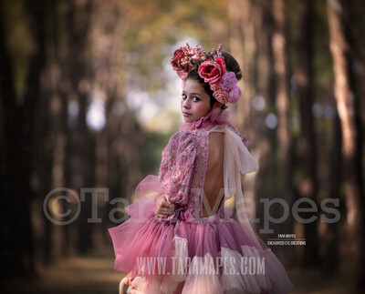 Enchanted Forest Corridor of Trees- Creamy Natural Background - Bokeh Digital Background by Tara Mapes