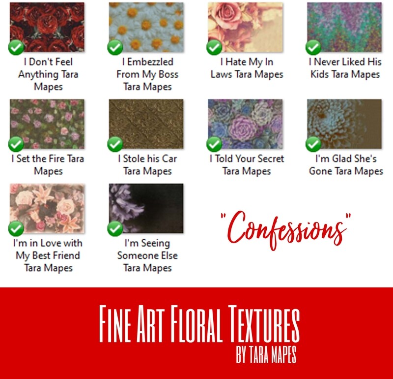 10 Old Masters Floral Textures -Floral Backdrops - Digital Backgrounds - CONFESSIONS Photoshop Overlays by Tara Mapes