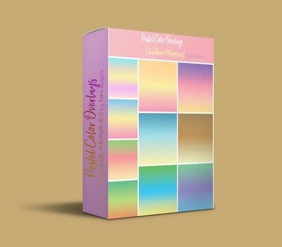 10 Pastel Color Overlays &quot;Childhood Memories&quot; Collection - Film Style Vintage Filter Overlays