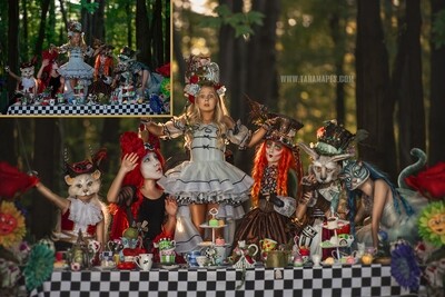 The Tea Party Painterly Editing and Compositing Photoshop Tutorial by Tara Mapes - Alice in Wonderland