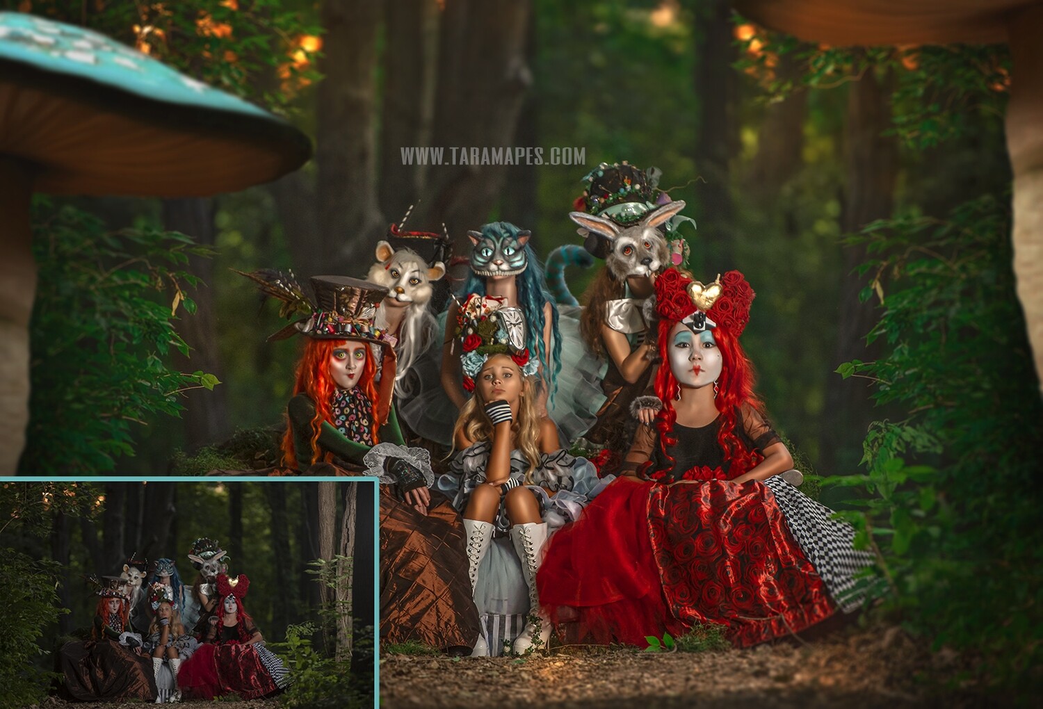 The Wonderland Gang Painterly Editing and Compositing Photoshop Tutorial by Tara Mapes - Alice in Wonderland Inspired