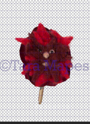 Talking Flower-  Red Mad Flower with Funny Face- Flower Overlay by Tara Mapes - Alice in Wonderland Inspired PNG - Digital Overlays by Tara Mapes Enchanted Eye Creations