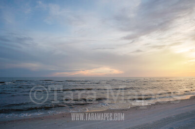 Beach Scene 2 - Beach Cape Bay - Ocean Pastel Beach Scene - Digital Background Backdrop