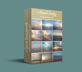 12 Beach Digital Backgrounds - SET OF 12  - Beaches - Stormy Beach Cape Bay - Ocean Pier - Pastel Beach Scene - Digital Background Backdrop