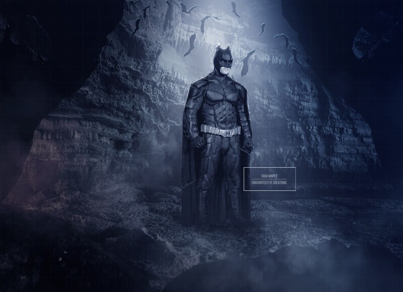 Bat Cave Superhero Digital Background Backdrop