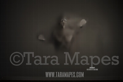 Spirit in Wall Overlay - JPG - Ghost Coming out of Wall - Overlay JPG Digital Background / Backdrop - Zoom Background