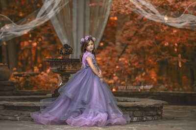 Fountain Scene - Dreamy Nature Natural Fountain in Castle Gardens with Flowing Sheer Curtains - Digital Background by Tara Mapes