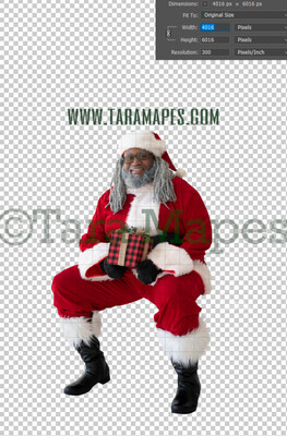 Black Santa Overlay PNG - African American Santa Overlay - Santa Clip Art - Santa Cut Out  - Christmas Overlay - Santa PNG - Christmas Overlay