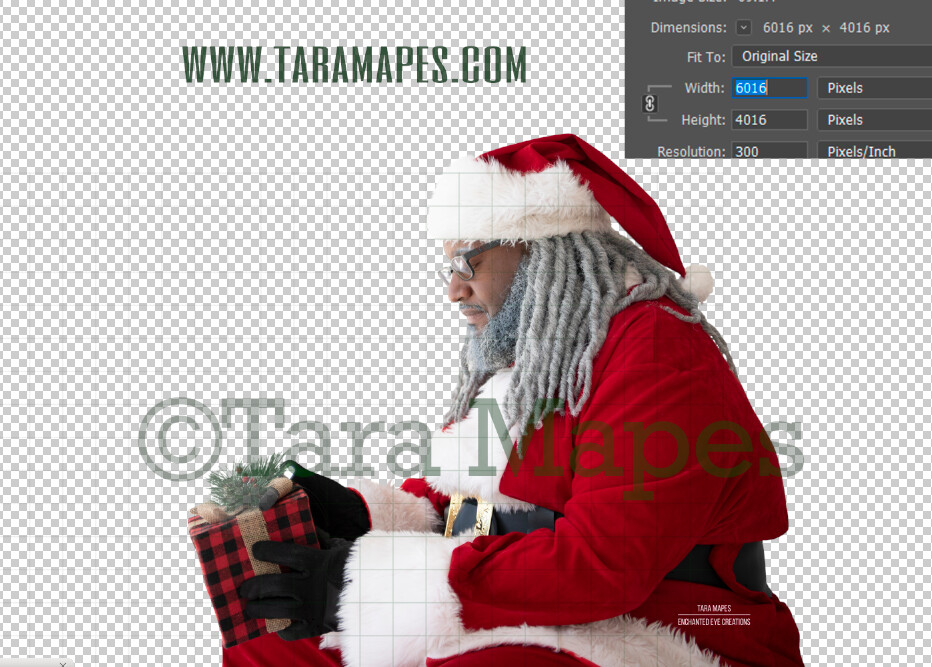 Black Santa Overlay PNG - African American Santa Overlay - Santa Clip Art - Santa Cut Out - Christmas Overlay - Santa PNG - Christmas Overlay