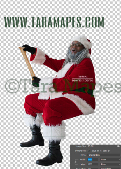 Black Santa Overlay PNG - African American Santa Overlay - Santa with Scroll Clip Art - Santa Cut Out  - Christmas Overlay - Santa PNG - Christmas Overlay