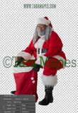 Black SantaOverlay PNG - African American Santa Overlay - Santa with Gift Clip Art - Santa Cut Out  - Christmas Overlay - Santa PNG - Christmas Overlay