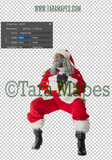 Black SantaOverlay PNG - African American Santa Overlay - Santa with Gift Clip Art - Santa Cut Out  - Christmas Overlay - Santa PNG - Christmas Overlay