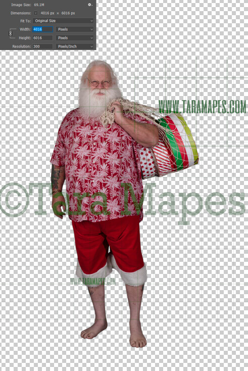 Beach Santa Overlay PNG - Santa Overlay - Santa Clip Art - Santa Cut Out  - Christmas Overlay - Santa PNG - Christmas Overlay