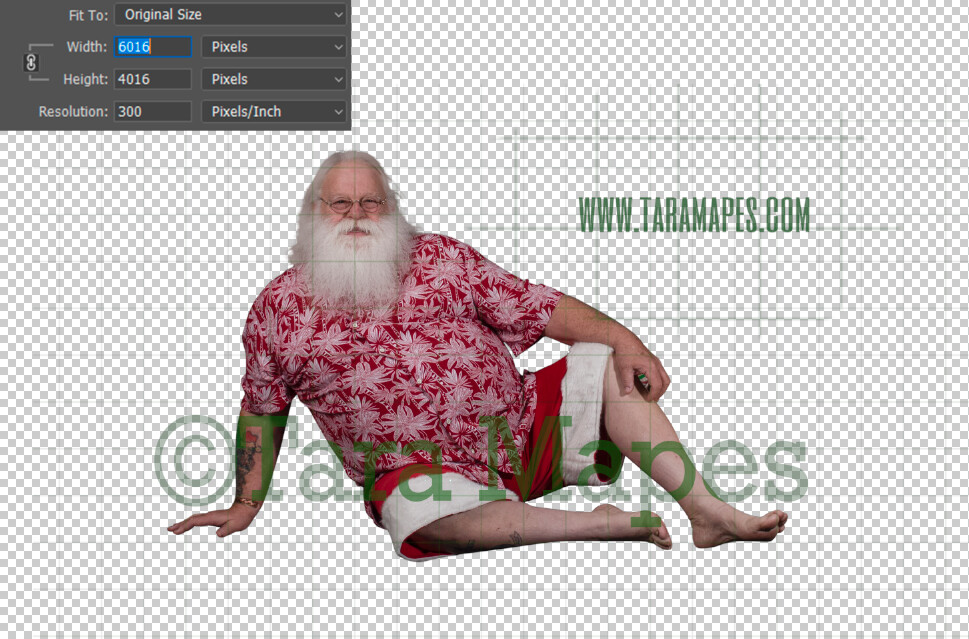 Beach Santa Overlay PNG - Santa Overlay - Santa Clip Art - Santa Cut Out  - Christmas Overlay - Santa PNG - Christmas Overlay