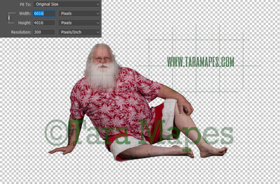 Beach Santa Overlay PNG - Santa Overlay - Santa Clip Art - Santa Cut Out  - Christmas Overlay - Santa PNG - Christmas Overlay