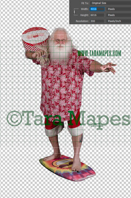 Beach Santa Overlay PNG - Santa Overlay - Santa Clip Art - Santa Cut Out  - Christmas Overlay - Santa PNG - Christmas Overlay