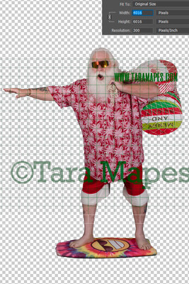 Beach Santa Overlay PNG - Santa Overlay - Santa Clip Art - Santa Cut Out  - Christmas Overlay - Santa PNG - Christmas Overlay
