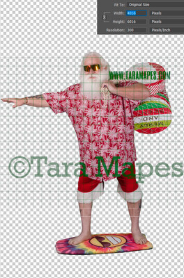 Beach Santa Overlay PNG - Santa Overlay - Santa Clip Art - Santa Cut Out  - Christmas Overlay - Santa PNG - Christmas Overlay