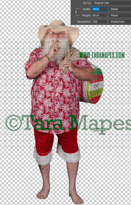 Beach Santa Overlay PNG - Santa Overlay - Santa Clip Art - Santa Cut Out  - Christmas Overlay - Santa PNG - Christmas Overlay