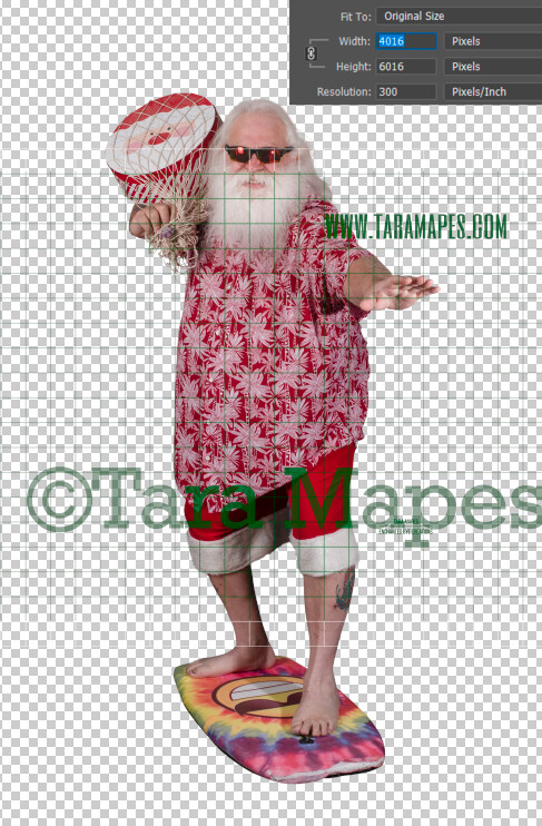 Beach Santa Overlay PNG - Santa Overlay - Santa Clip Art - Santa Cut Out  - Christmas Overlay - Santa PNG - Christmas Overlay