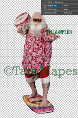 Beach Santa Overlay PNG - Santa Overlay - Santa Clip Art - Santa Cut Out  - Christmas Overlay - Santa PNG - Christmas Overlay
