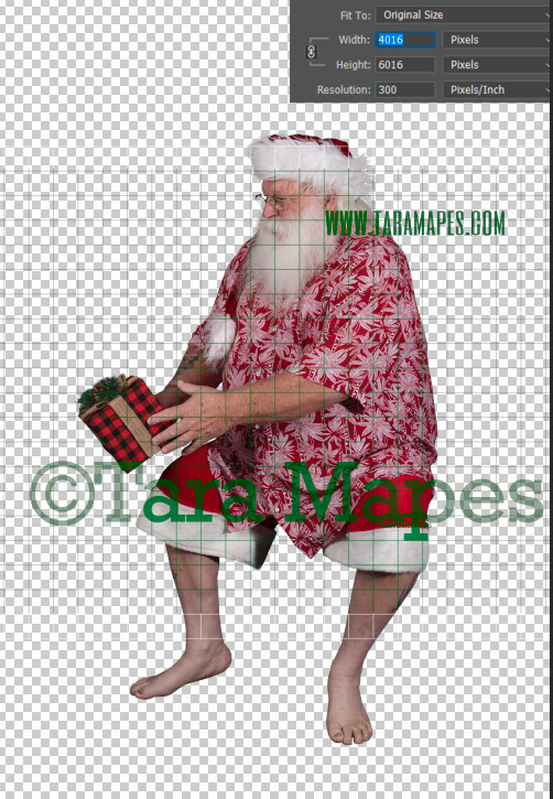 Beach Santa Overlay PNG - Santa Overlay - Santa Clip Art - Santa Cut Out  - Christmas Overlay - Santa PNG - Christmas Overlay