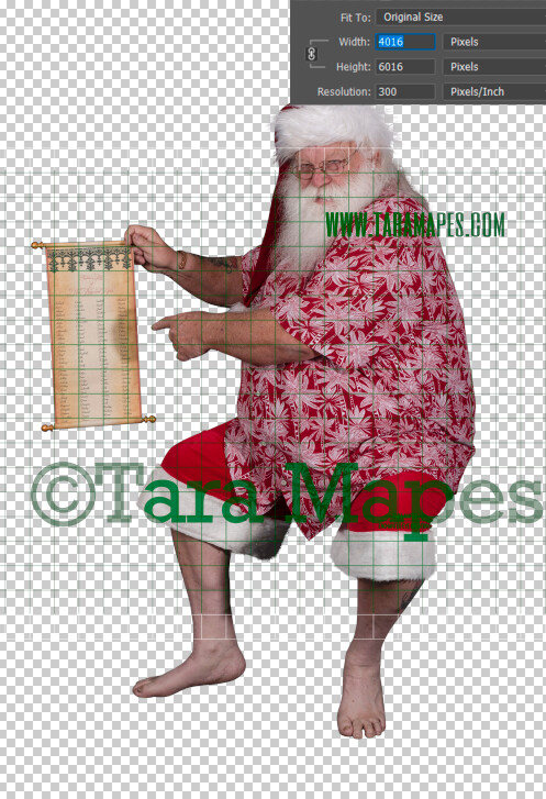 Beach Santa Overlay PNG - Santa Overlay - Santa Clip Art - Santa Cut Out  - Christmas Overlay - Santa PNG - Christmas Overlay