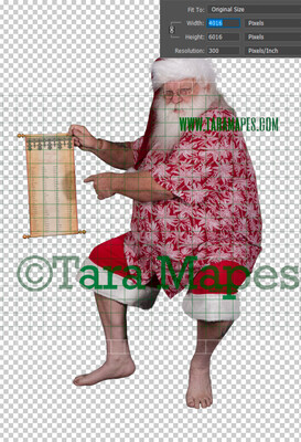 Beach Santa Overlay PNG - Santa Overlay - Santa Clip Art - Santa Cut Out  - Christmas Overlay - Santa PNG - Christmas Overlay