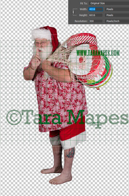 Beach Santa Overlay PNG - Santa Overlay - Santa Clip Art - Santa Cut Out  - Christmas Overlay - Santa PNG - Christmas Overlay