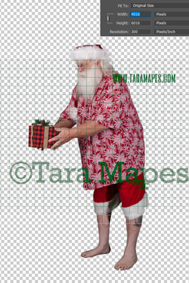 Beach Santa Overlay PNG - Santa Overlay - Santa Clip Art - Santa Cut Out  - Christmas Overlay - Santa PNG - Christmas Overlay