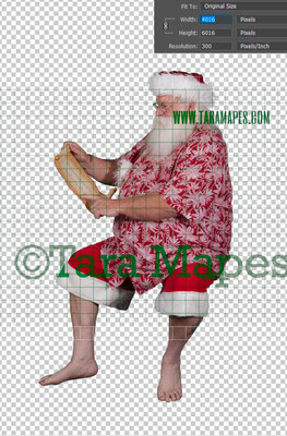 Beach Santa Overlay PNG - Santa Overlay - Santa Clip Art - Santa Cut Out  - Christmas Overlay - Santa PNG - Christmas Overlay