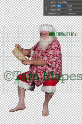 Beach Santa Overlay PNG - Santa Overlay - Santa Clip Art - Santa Cut Out  - Christmas Overlay - Santa PNG - Christmas Overlay