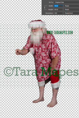 Beach Santa Overlay PNG - Santa Overlay - Santa Clip Art - Santa Cut Out  - Christmas Overlay - Santa PNG - Christmas Overlay