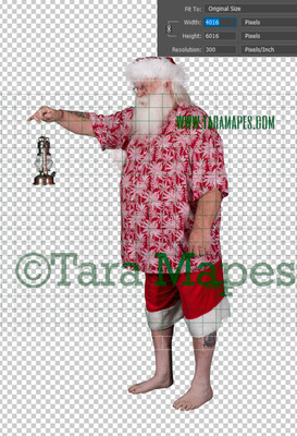 Beach Santa Overlay PNG - Santa Overlay - Santa Clip Art - Santa Cut Out  - Christmas Overlay - Santa PNG - Christmas Overlay