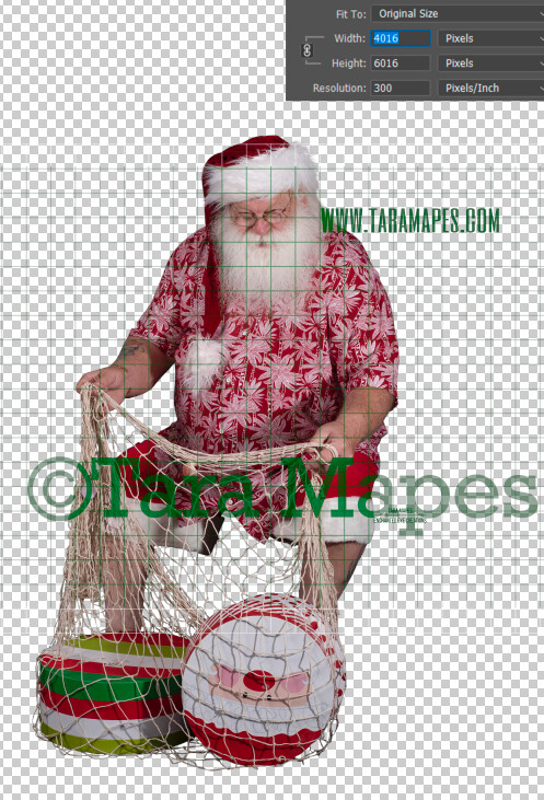Beach Santa Overlay PNG - Santa Overlay - Santa Clip Art - Santa Cut Out  - Christmas Overlay - Santa PNG - Christmas Overlay