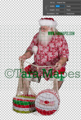 Beach Santa Overlay PNG - Santa Overlay - Santa Clip Art - Santa Cut Out  - Christmas Overlay - Santa PNG - Christmas Overlay