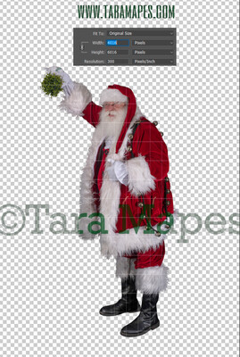 Santa Overlay Mistletoe PNG - Santa Overlay - Santa Clip Art - Santa Cut Out  - Christmas Overlay - Santa PNG - Christmas Overlay