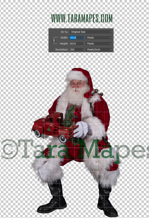 Santa Overlay PNG - Santa Overlay with Gift - Santa Clip Art - Santa Cut Out - Christmas Overlay - Santa PNG - Christmas Overlay