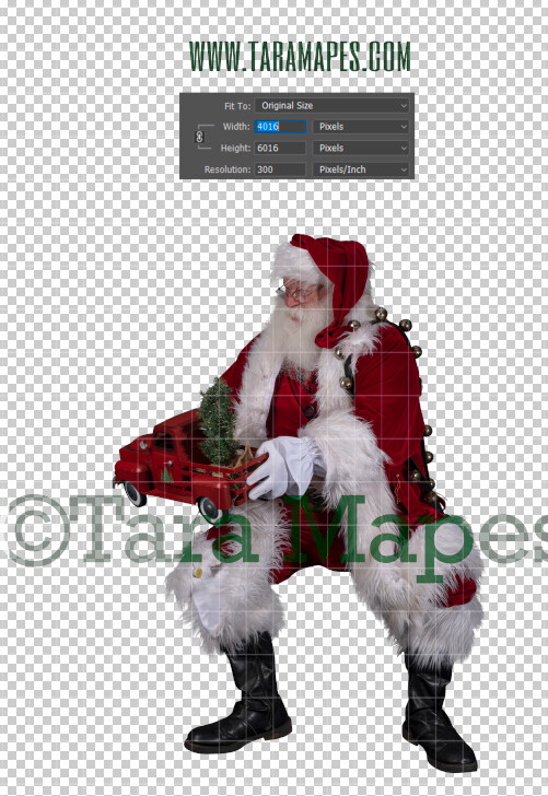 Santa Overlay PNG - Santa Overlay with Gift - Santa Clip Art - Santa Cut Out  - Christmas Overlay - Santa PNG - Christmas Overlay