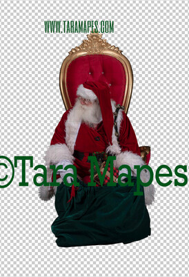 Santa Overlay PNG - Santa on Throne Overlay - Santa Clip Art - Santa Cut Out  - Christmas Overlay - Santa PNG - Christmas Overlay