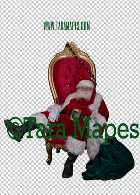 Santa Overlay PNG - Santa on Throne Overlay - Santa Clip Art - Santa Cut Out  - Christmas Overlay - Santa PNG - Christmas Overlay