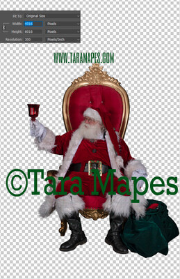 Santa Overlay PNG - Santa on Throne Overlay - Santa Clip Art - Santa Cut Out  - Christmas Overlay - Santa PNG - Christmas Overlay